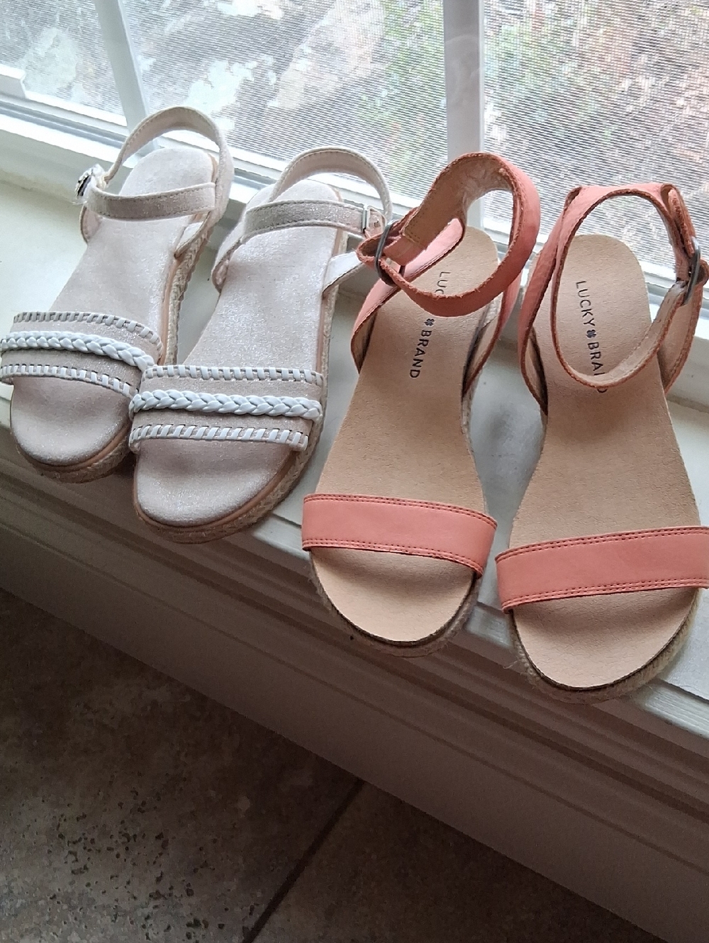 Vince Camuto RN121229 Size 3 Lucky Brand LK-Garston Strap Sandals Size 6.5